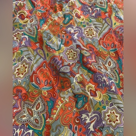 Vintage 70s 100% Silk Paisley Shorts EUC WITH POCKETS! Sz Medium runs large - Picture 3 of 4